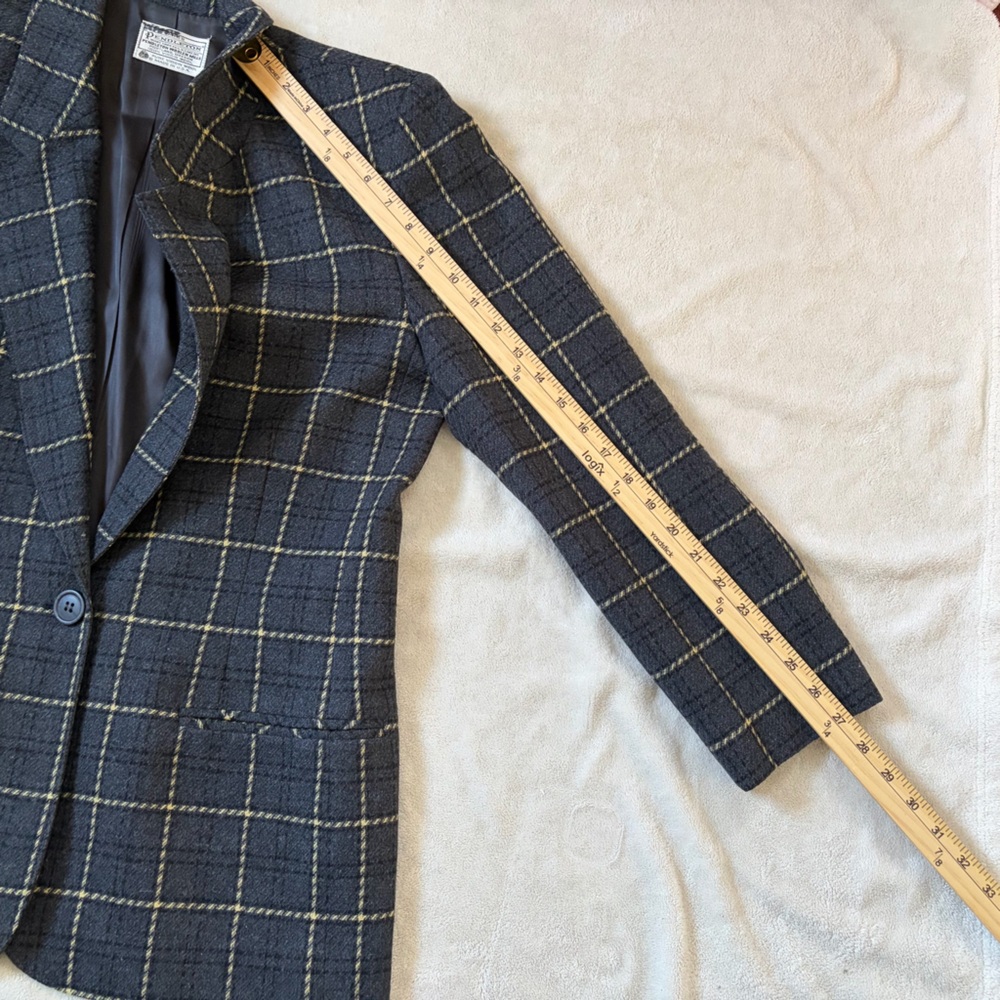 Vintage Pendleton Wool Plaid Blazer Jacket - Picture 9 of 14